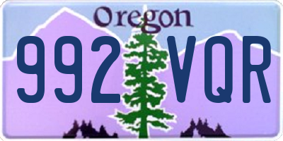 OR license plate 992VQR