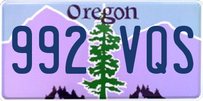 OR license plate 992VQS