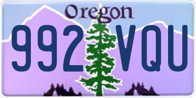 OR license plate 992VQU