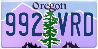 OR license plate 992VRD