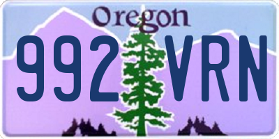 OR license plate 992VRN