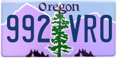 OR license plate 992VRO