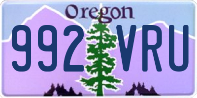 OR license plate 992VRU