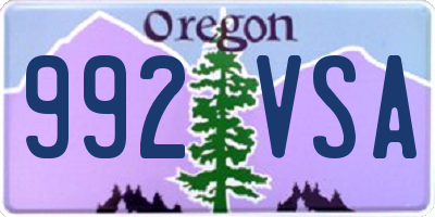 OR license plate 992VSA