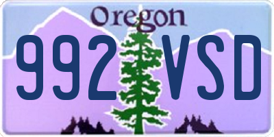 OR license plate 992VSD