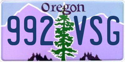 OR license plate 992VSG