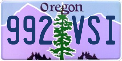 OR license plate 992VSI