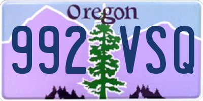 OR license plate 992VSQ