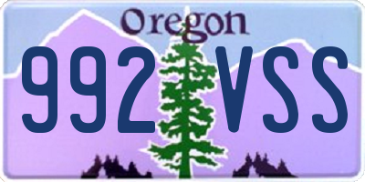 OR license plate 992VSS