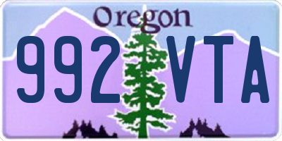 OR license plate 992VTA