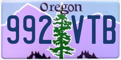 OR license plate 992VTB