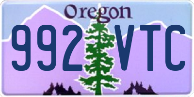 OR license plate 992VTC