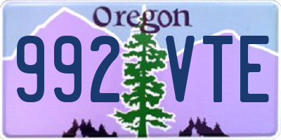 OR license plate 992VTE