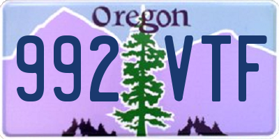 OR license plate 992VTF