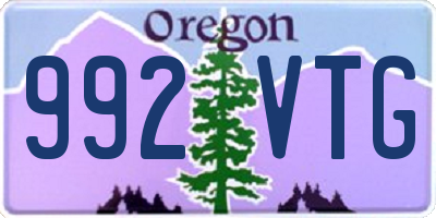 OR license plate 992VTG