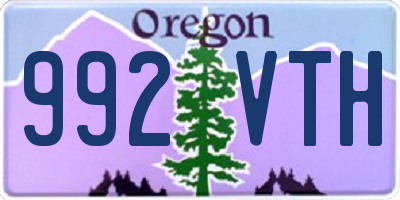 OR license plate 992VTH