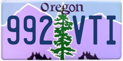 OR license plate 992VTI