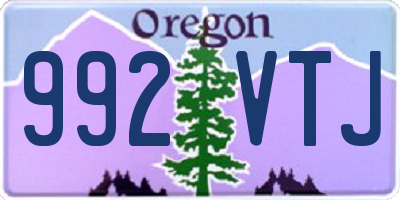 OR license plate 992VTJ