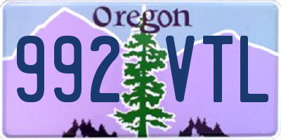 OR license plate 992VTL