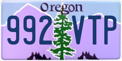 OR license plate 992VTP