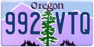 OR license plate 992VTQ