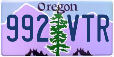 OR license plate 992VTR