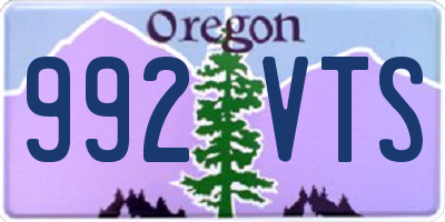 OR license plate 992VTS