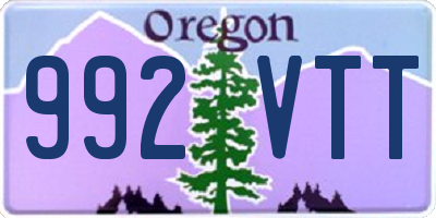 OR license plate 992VTT