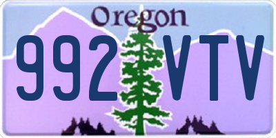 OR license plate 992VTV