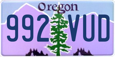 OR license plate 992VUD