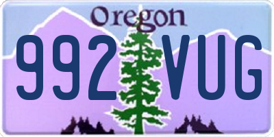 OR license plate 992VUG