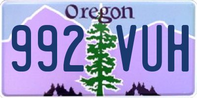 OR license plate 992VUH