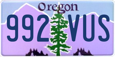 OR license plate 992VUS