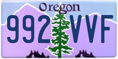 OR license plate 992VVF