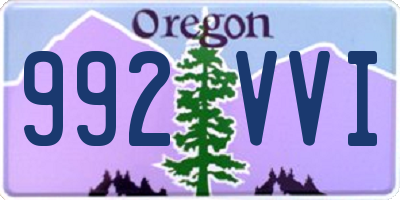 OR license plate 992VVI