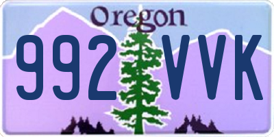 OR license plate 992VVK