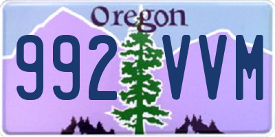 OR license plate 992VVM