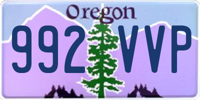 OR license plate 992VVP