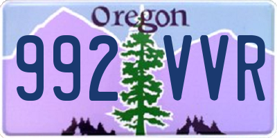 OR license plate 992VVR
