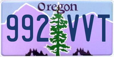 OR license plate 992VVT