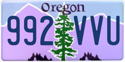 OR license plate 992VVU