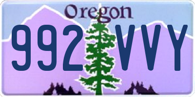 OR license plate 992VVY