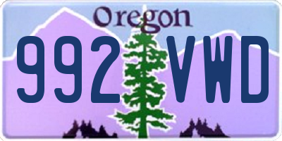 OR license plate 992VWD