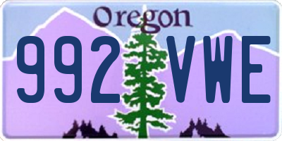 OR license plate 992VWE