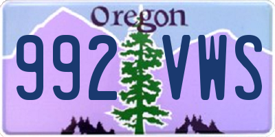 OR license plate 992VWS