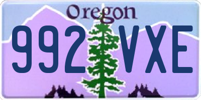 OR license plate 992VXE