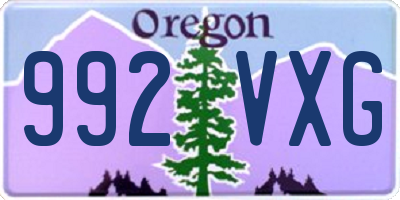 OR license plate 992VXG