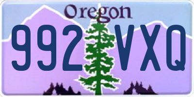 OR license plate 992VXQ