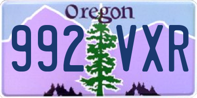 OR license plate 992VXR