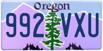 OR license plate 992VXU